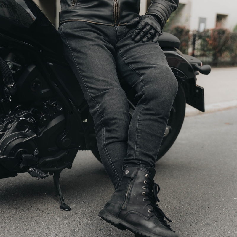 Мотоциклетни дънки Rebelhorn Nomad TP washed black разпродажба