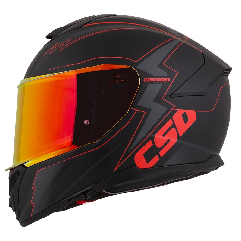 Каска за мотоциклет Cassida Integral GT 2.1 Flash Black-Red-Grey