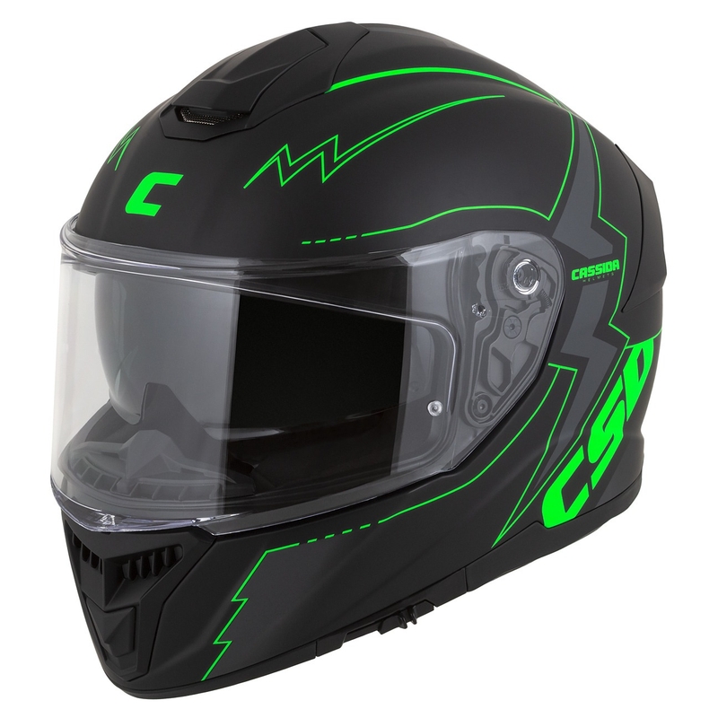 Integral каска за мотоциклет Cassida Integral GT 2.1 Flash black-fluo green-grey
