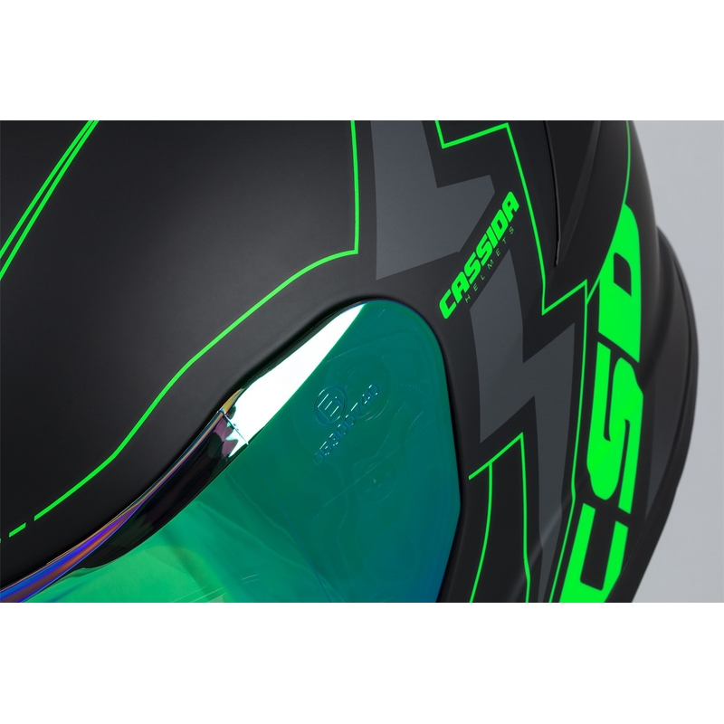 Integral каска за мотоциклет Cassida Integral GT 2.1 Flash black-fluo green-grey