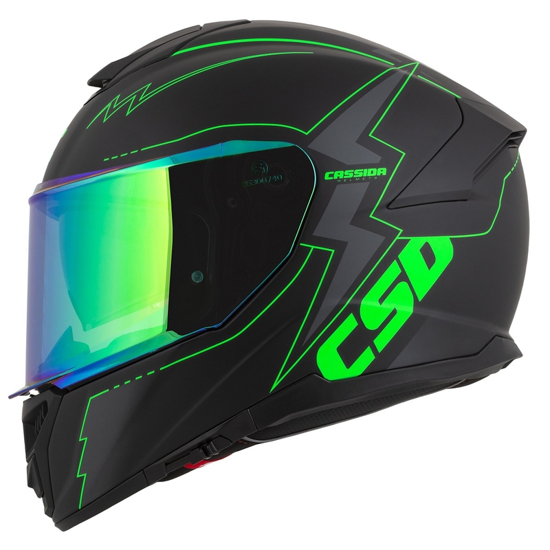 Integral каска за мотоциклет Cassida Integral GT 2.1 Flash black-fluo green-grey