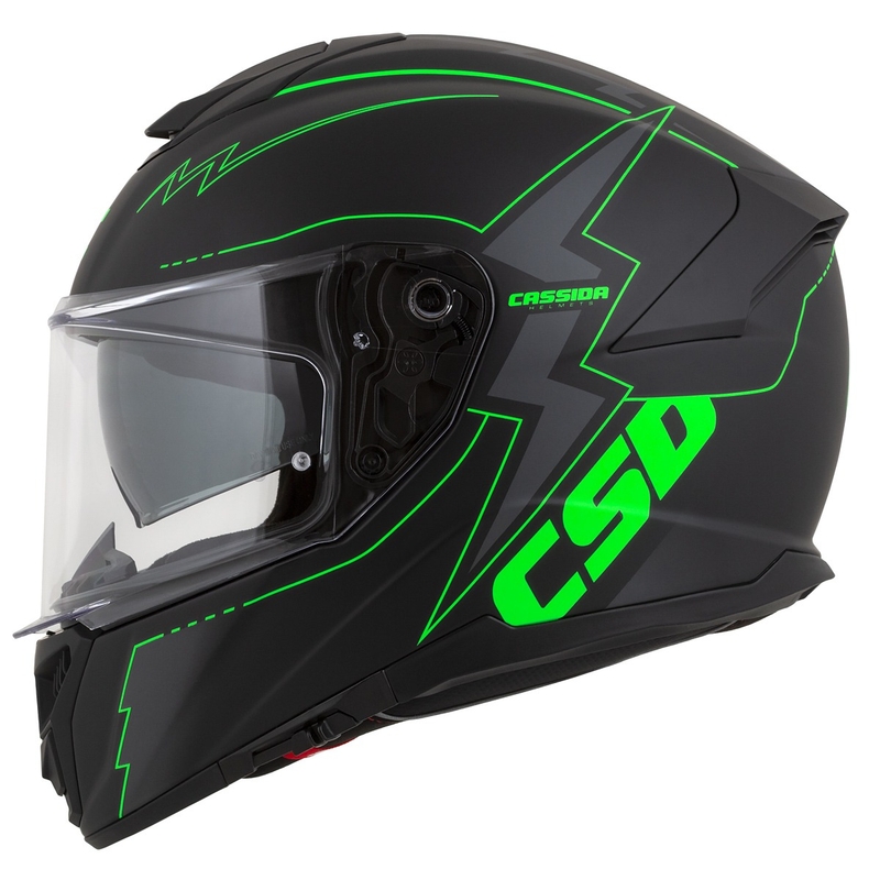 Integral каска за мотоциклет Cassida Integral GT 2.1 Flash black-fluo green-grey