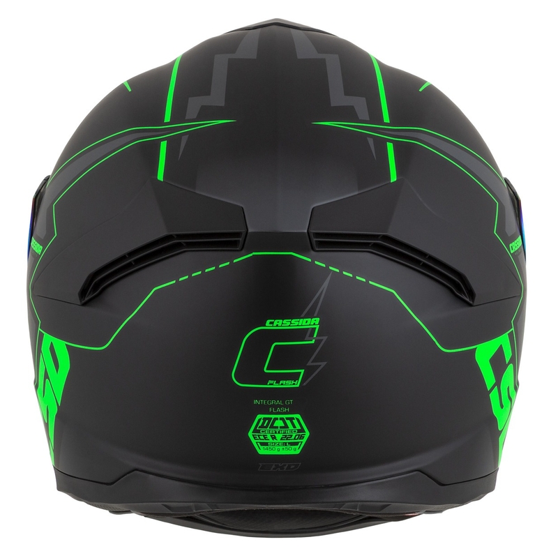 Integral каска за мотоциклет Cassida Integral GT 2.1 Flash black-fluo green-grey