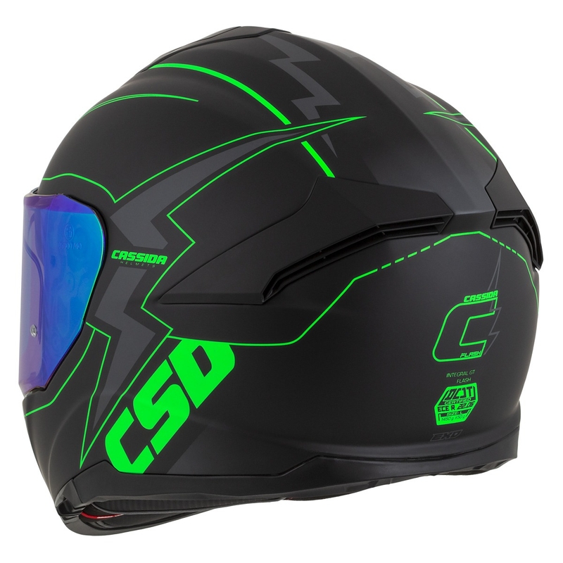 Integral каска за мотоциклет Cassida Integral GT 2.1 Flash black-fluo green-grey