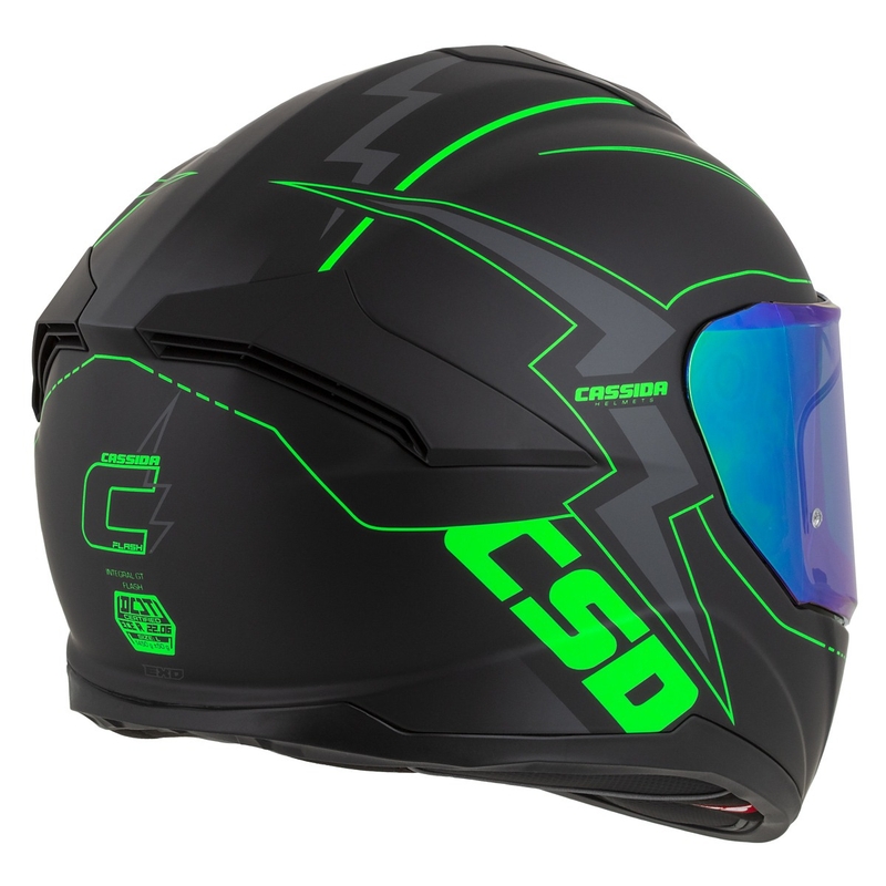 Integral каска за мотоциклет Cassida Integral GT 2.1 Flash black-fluo green-grey