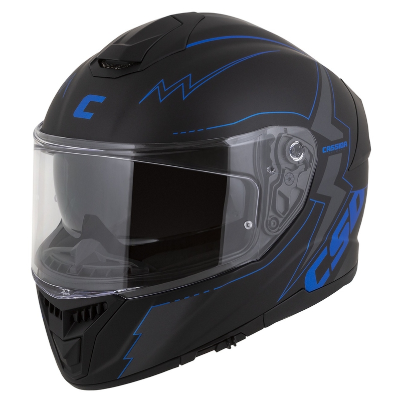 Integral каска за мотоциклет Cassida Integral GT 2.1 Flash черно-синьо-сиво