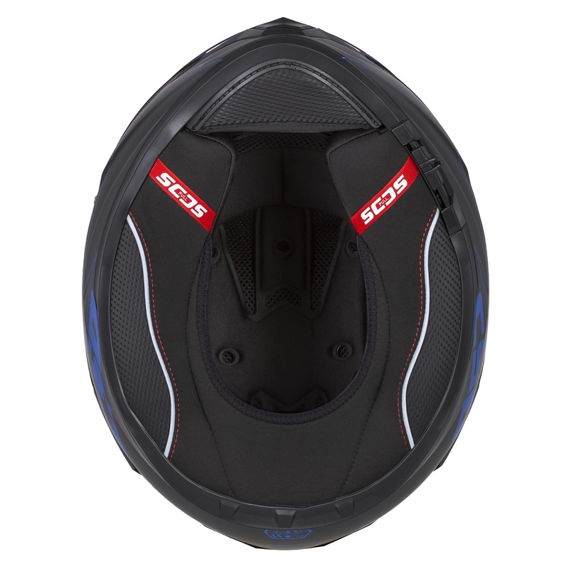 Integral каска за мотоциклет Cassida Integral GT 2.1 Flash черно-синьо-сиво
