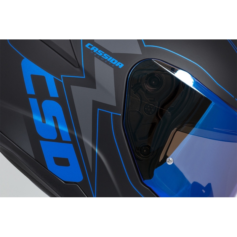 Integral каска за мотоциклет Cassida Integral GT 2.1 Flash черно-синьо-сиво