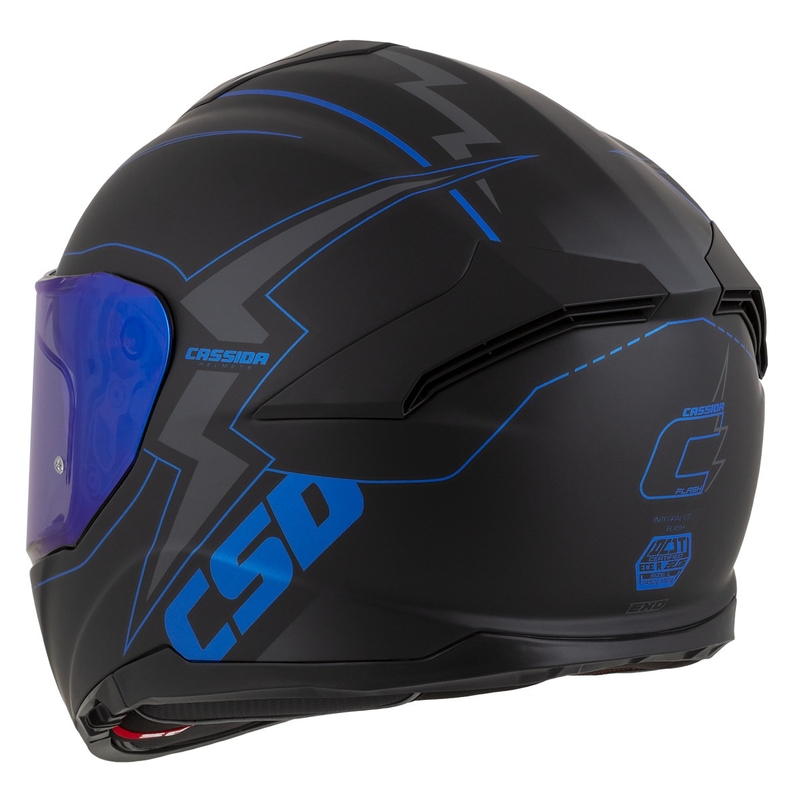 Integral каска за мотоциклет Cassida Integral GT 2.1 Flash черно-синьо-сиво