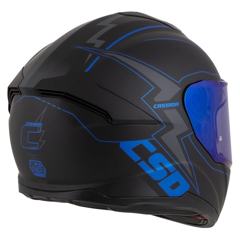 Integral каска за мотоциклет Cassida Integral GT 2.1 Flash черно-синьо-сиво