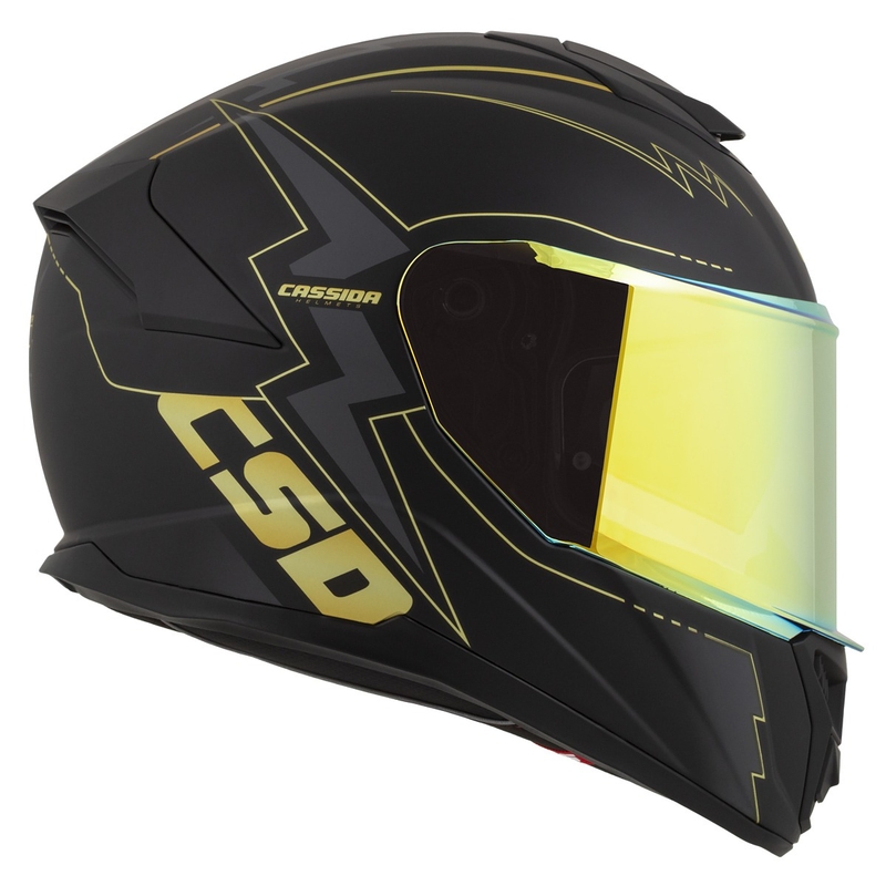 Каска за мотоциклет Cassida Integral GT 2.1 Flash black-gold-grey