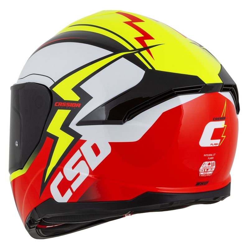 Integral каска за мотоциклет Cassida Integral GT 2.1 Flash fluo yellow-red-black-white