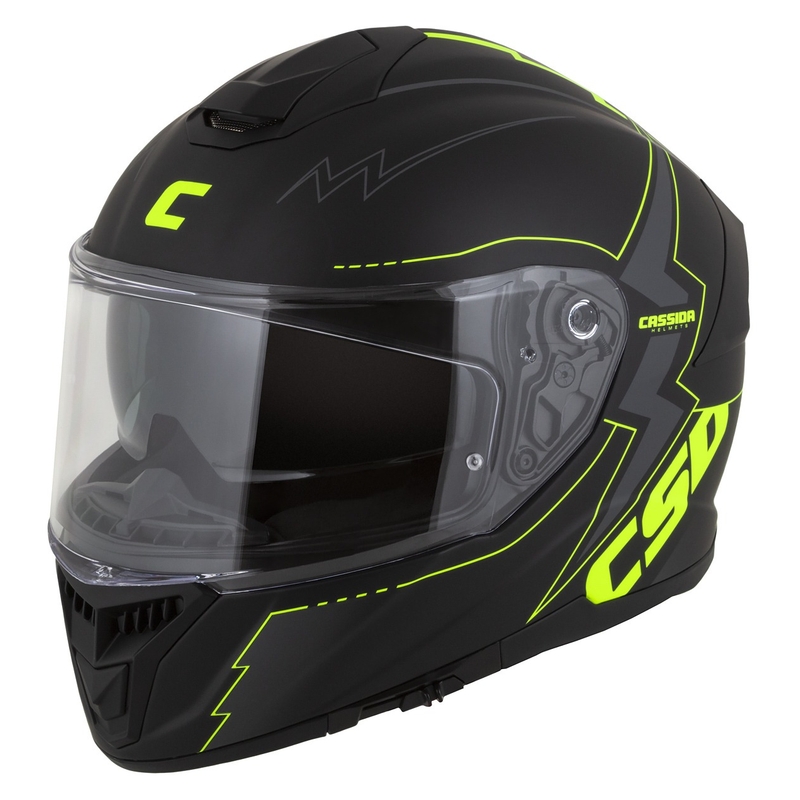 Integral каска за мотоциклет Cassida Integral GT 2.1 Flash black-fluo yellow-grey