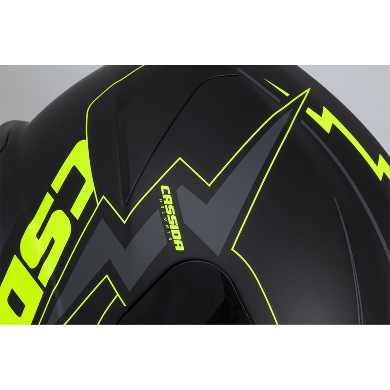 Integral каска за мотоциклет Cassida Integral GT 2.1 Flash black-fluo yellow-grey