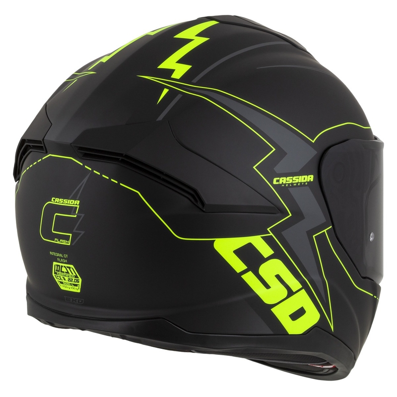 Integral каска за мотоциклет Cassida Integral GT 2.1 Flash black-fluo yellow-grey