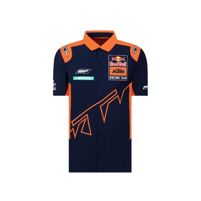 KTM Red Bull Racing Официална тениска Teamline синьо-оранжева разпродажба
