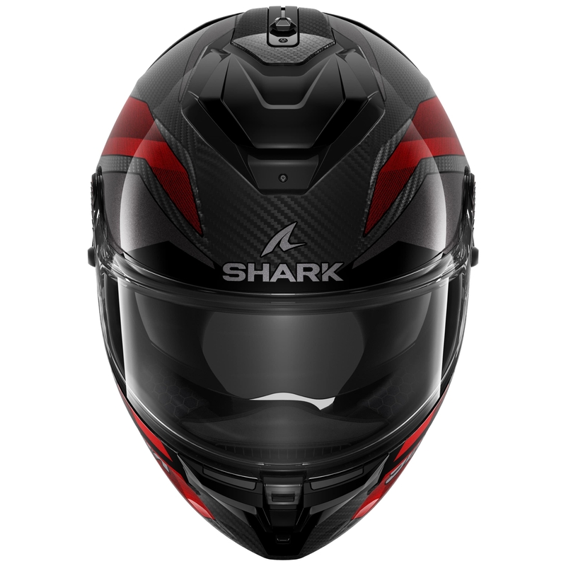 Integrální přilba na motorku SHARK SPARTAN GT PRO Carbon Ritmo černo-červená