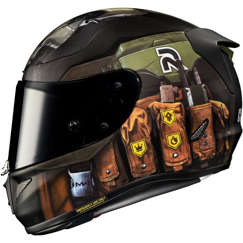 Интегрална мотоциклетна каска HJC RPHA 11 Ghost Call Of Duty MC34SF черно-кафяво-зелена разпродажба