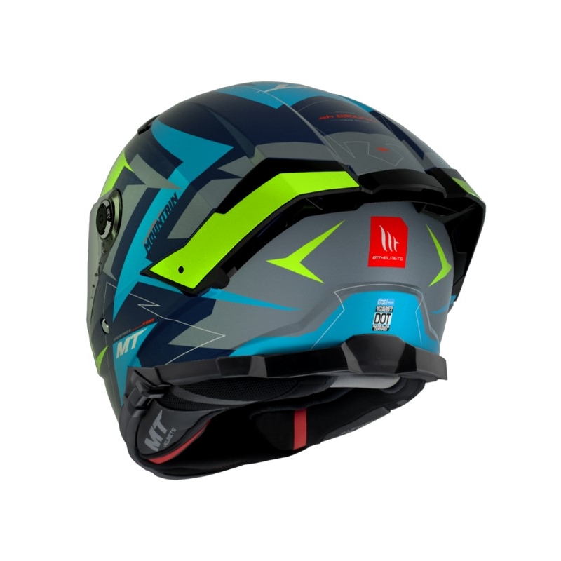 Integrální přilba na motorku MT FF118SV Thunder 4 SV Mountain C7 šedo-zeleno-modrá