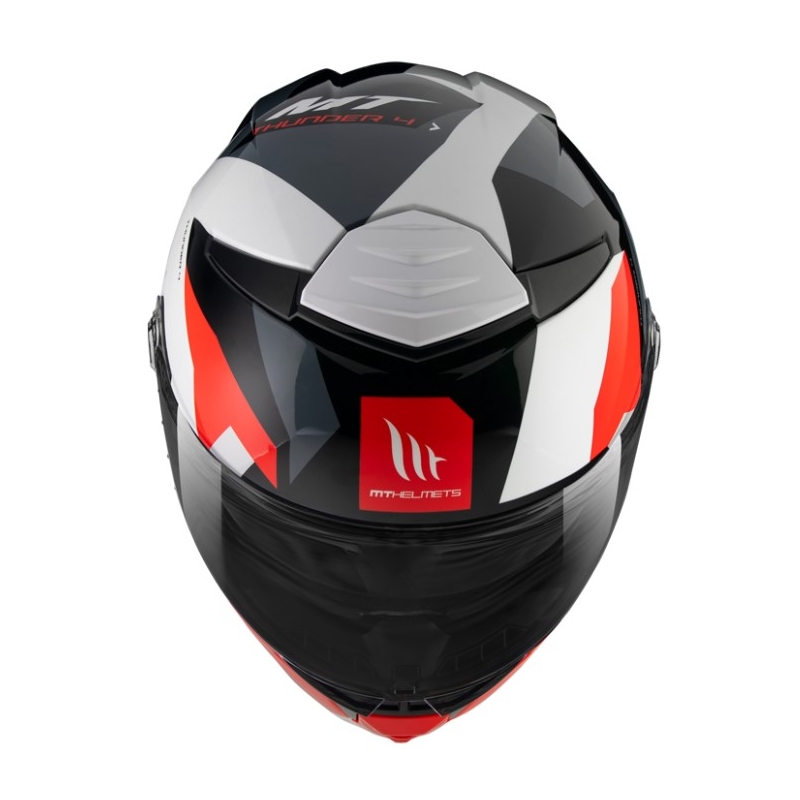 Integrální přilba na motorku MT Thunder 4 SV Fade bílo-šedo-červená - SMAZÁNO