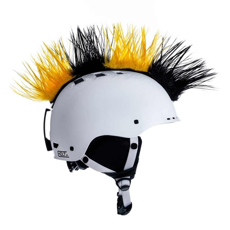Шапка за каска Mohawk черно-жълта