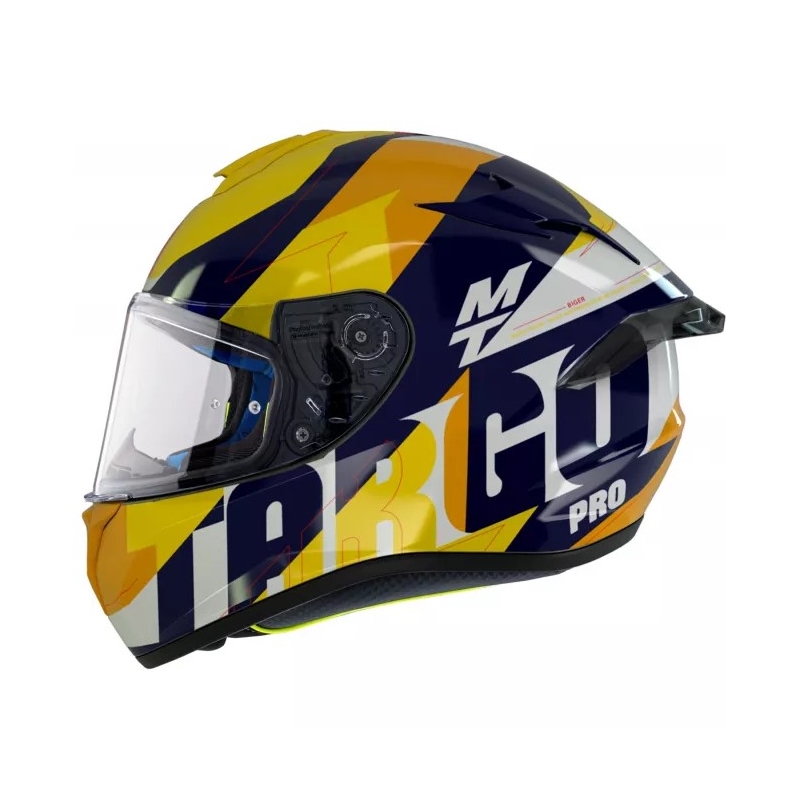 Integrální přilba na motorku MT Targo Pro Biger žluto-modrá