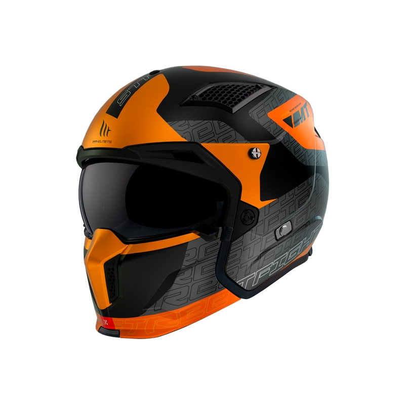 Отворена каска с маска MT Streetfighter SV Totem B4 black-grey-orange