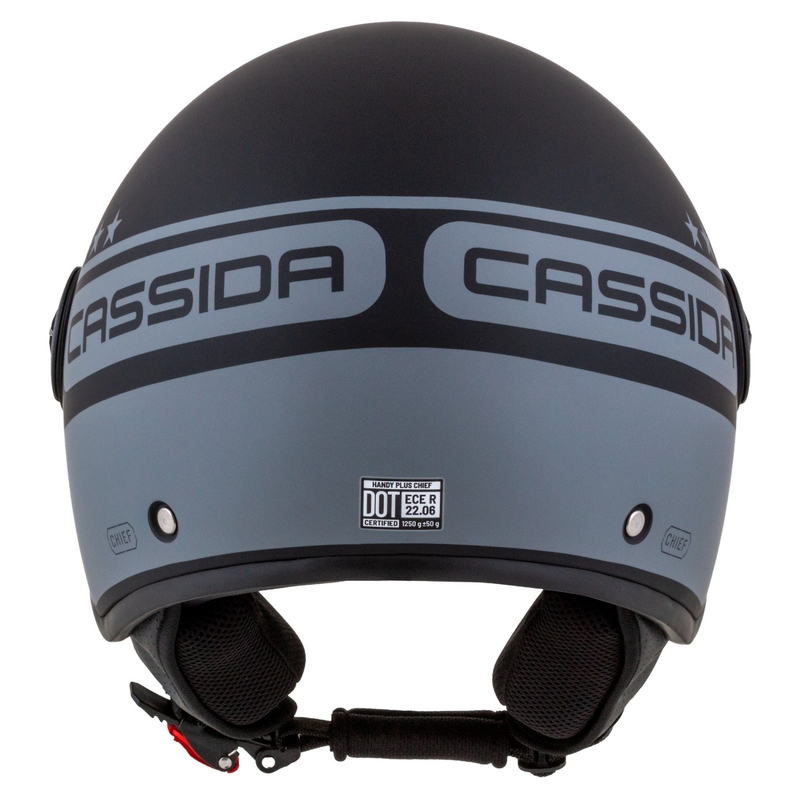 Cassida Handy Plus Chief отворена мотоциклетна каска сиво-черна