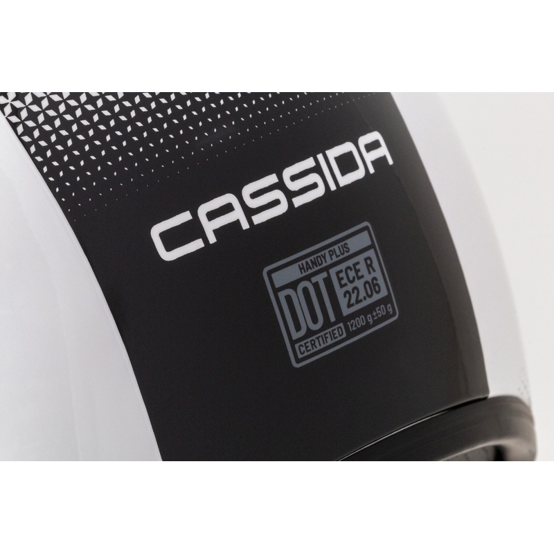 Cassida Handy Plus отворена мотоциклетна каска бяло-черна