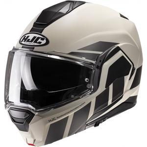 Сгъваема мотоциклетна каска HJC i100 Beis MC9SF сиво-бежова