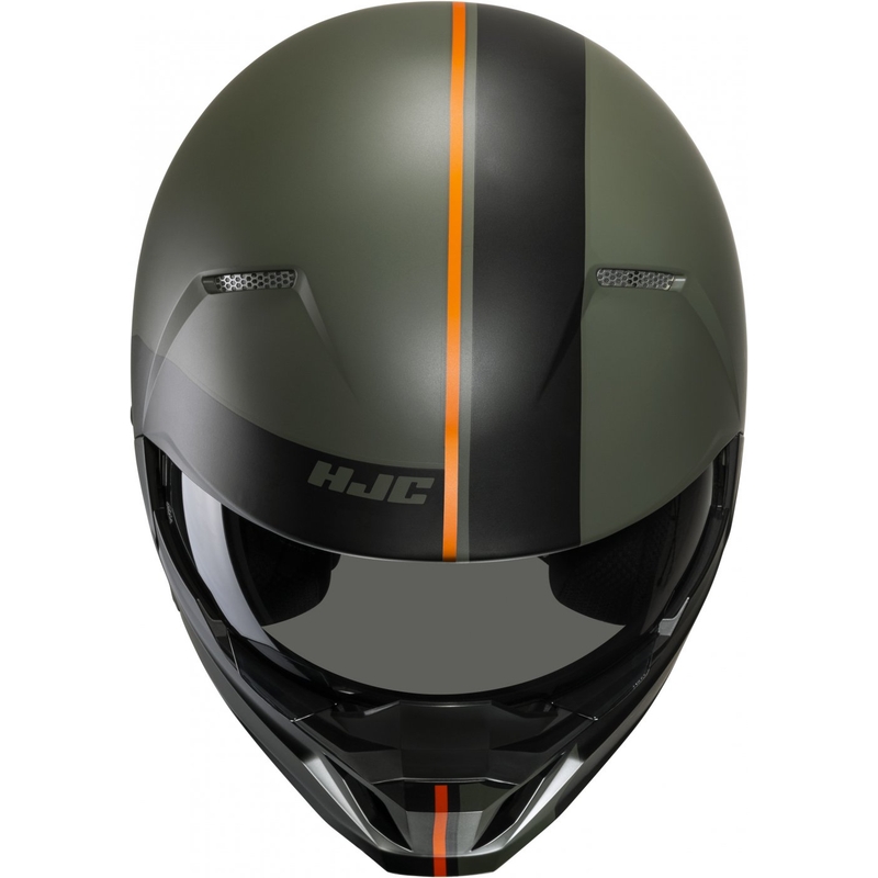 Отворена каска с маска HJC i20 Batol MC4SF оранжево-черно-зелена разпродажба