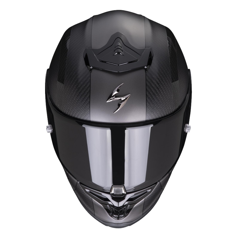 Интегрална каска Scorpion EXO-R1 EVO Carbon Air MG черно-сребриста