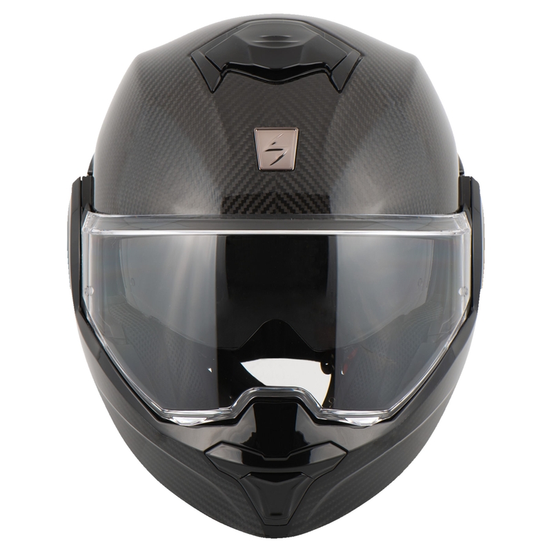 Каска Scorpion EXO-TECH EVO Carbon, сгъваема, черна, гланцирана