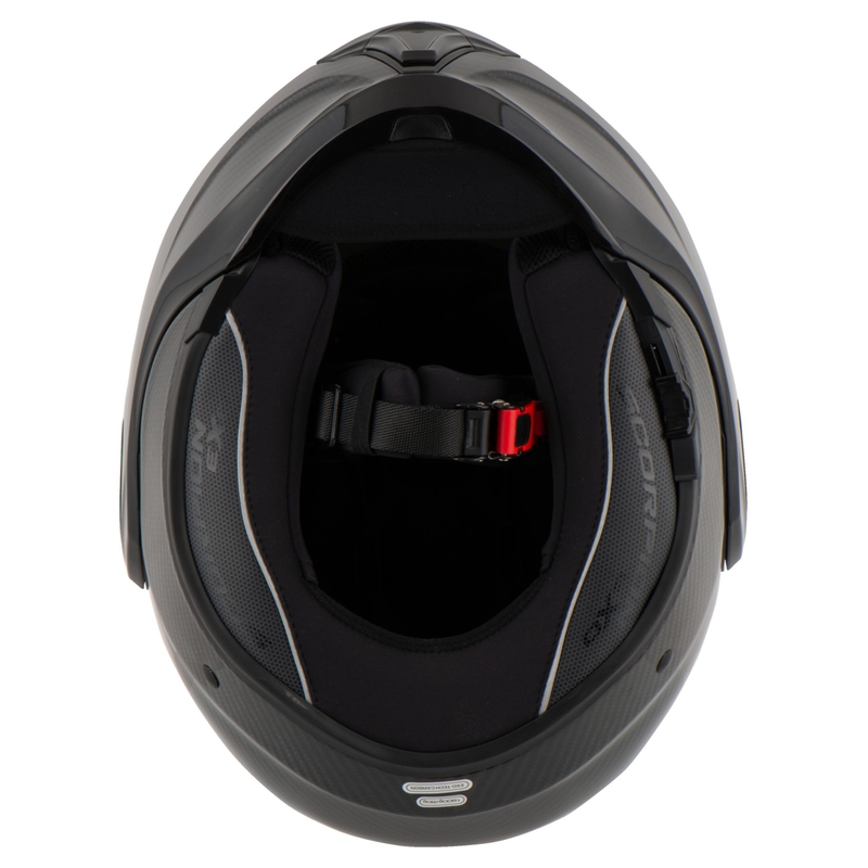 Каска Scorpion EXO-TECH EVO Carbon, сгъваема, черна, гланцирана