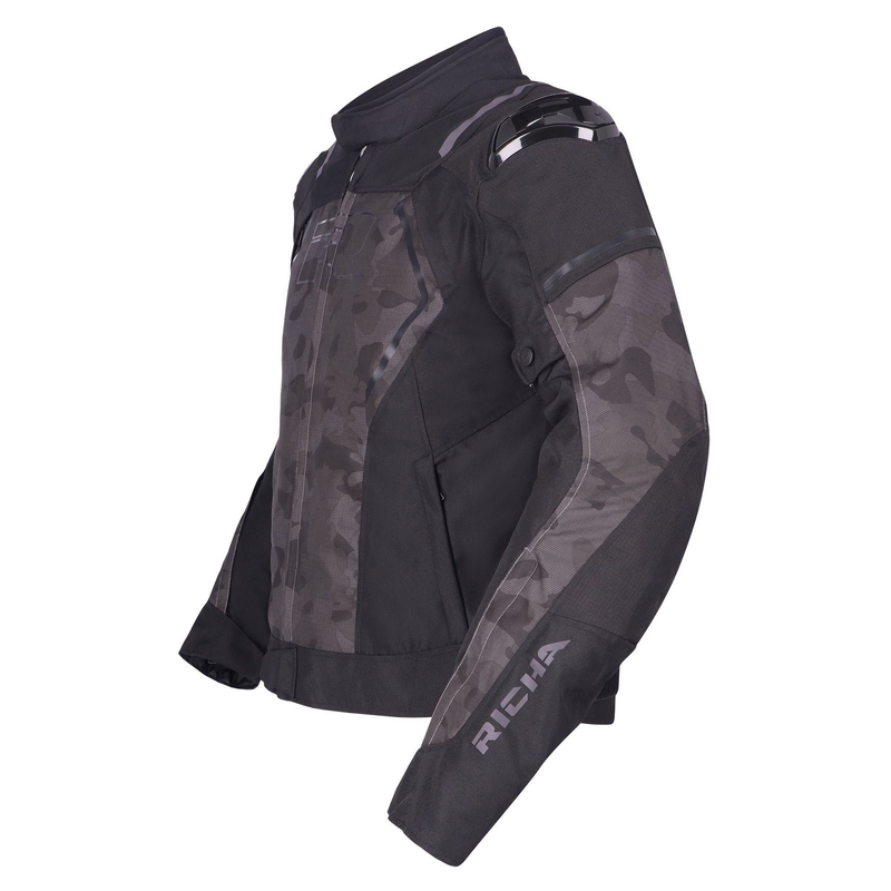 Bunda na motorku RICHA Vendetta černo-šedá camo výprodej