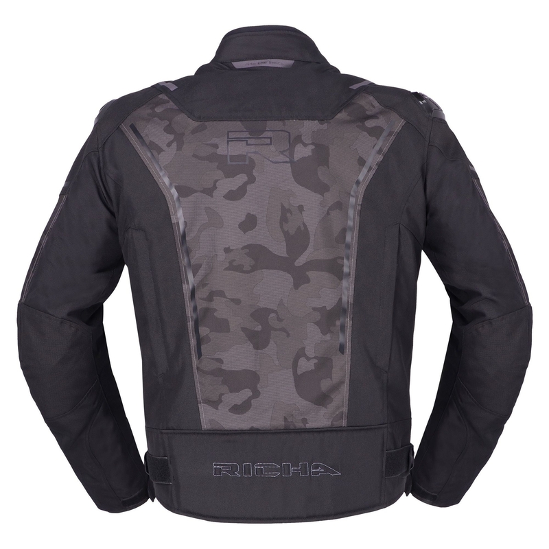 Bunda na motorku RICHA Vendetta černo-šedá camo výprodej