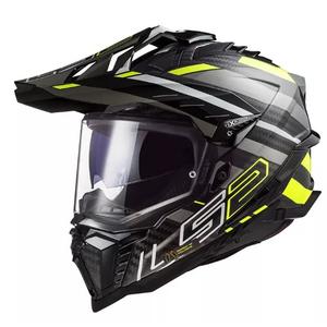 Ендуро каска LS2 MX701 Explorer C Edge 06 черно-сиво-флуорово жълто