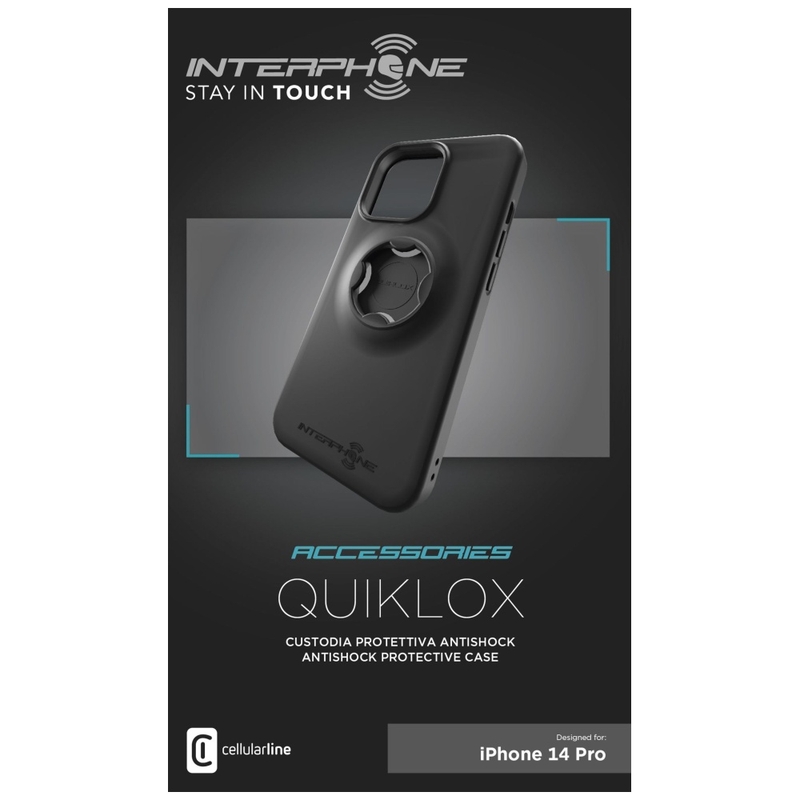 Защитен калъф Interphone QUIKLOX за Apple iPhone 14 Pro, черен