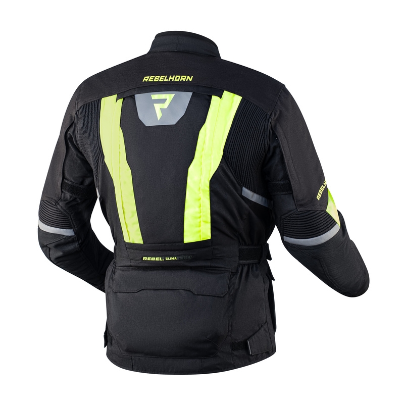 Мотоциклетно яке Rebelhorn Hardy II black-fluo yellow разпродажба