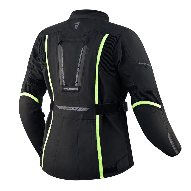 Дамско мото яке Rebelhorn Hiker III black-fluo yellow разпродажба