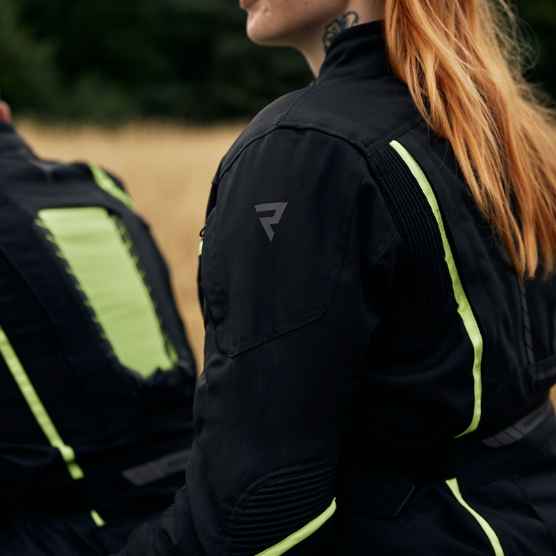 Дамско мото яке Rebelhorn Hiker III black-fluo yellow разпродажба