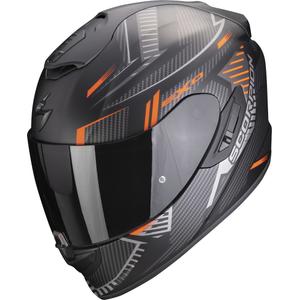 Интегрална мотоциклетна каска Scorpion EXO-1400 EVO Air Shell черно-оранжева матова