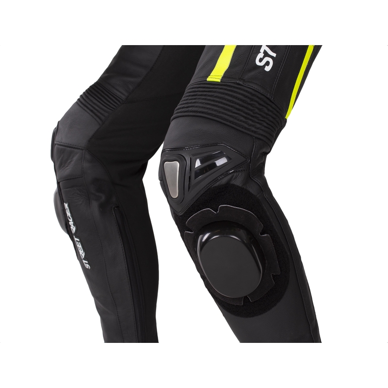 Мотоциклетен гащеризон Street Racer Fast Track 2 Black-White-Fluo Yellow разпродажба