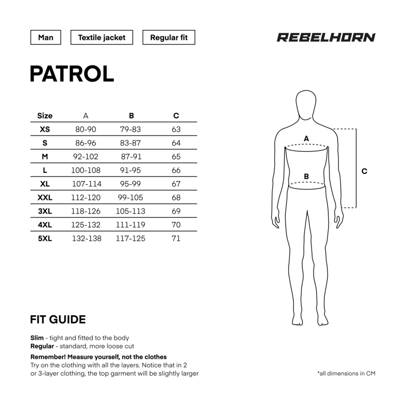 Мотоциклетно яке Rebelhorn Patrol черно-сиво-флуо-жълто