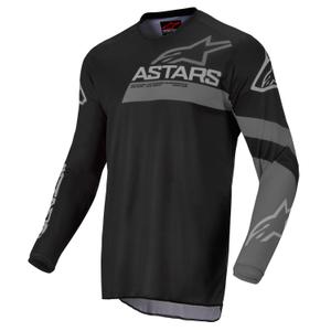 Alpinestars Racer Graphite детска тениска за мотокрос черно и сиво