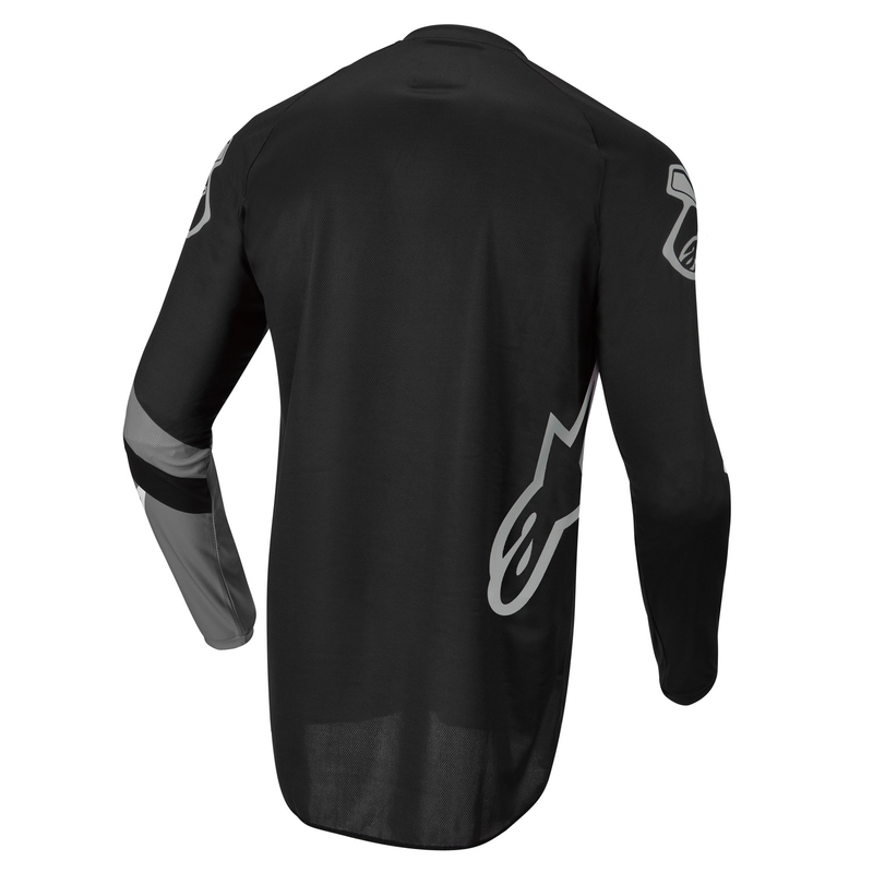 Alpinestars Racer Graphite детска тениска за мотокрос черно и сиво