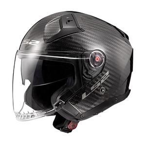 Отворена мотоциклетна каска LS2 OF603 Infinity II Carbon-06 black gloss