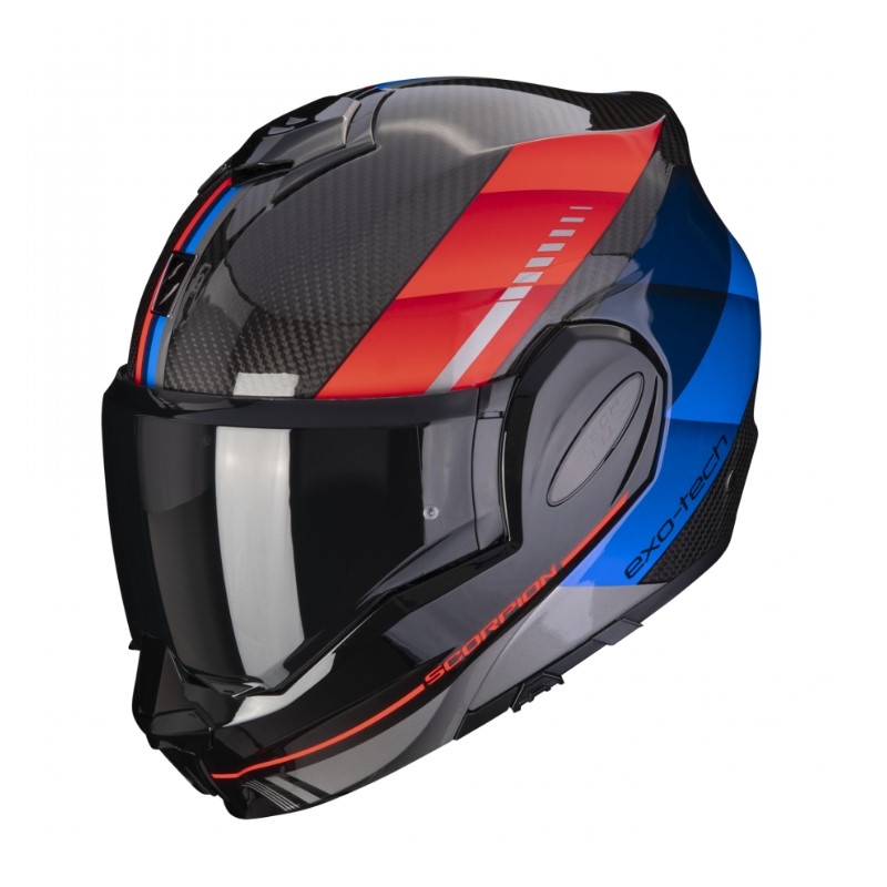 Scorpion EXO-TECH EVO Carbon Genus черно-синьо-червена каска