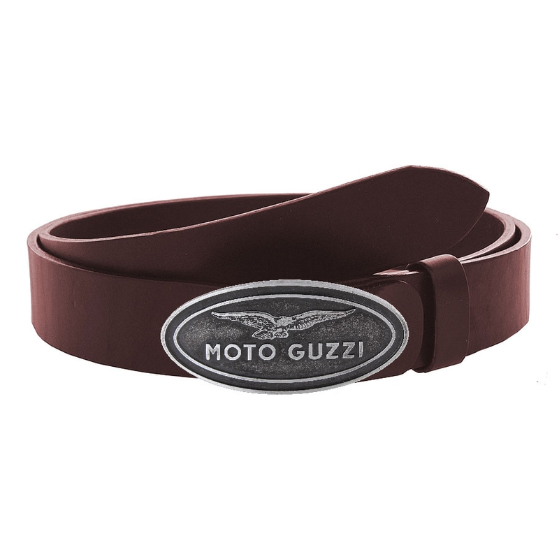 Moto Guzzi кафяв кожен колан с катарама