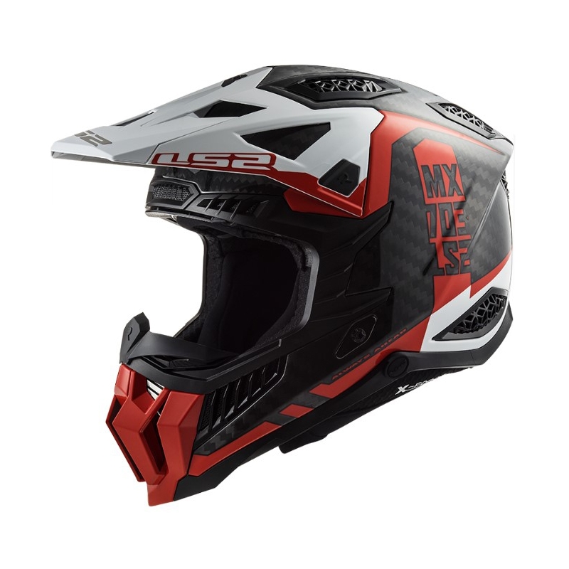 Мотокрос каска LS2 MX703 C X-Force Victory черно-червено-бяла